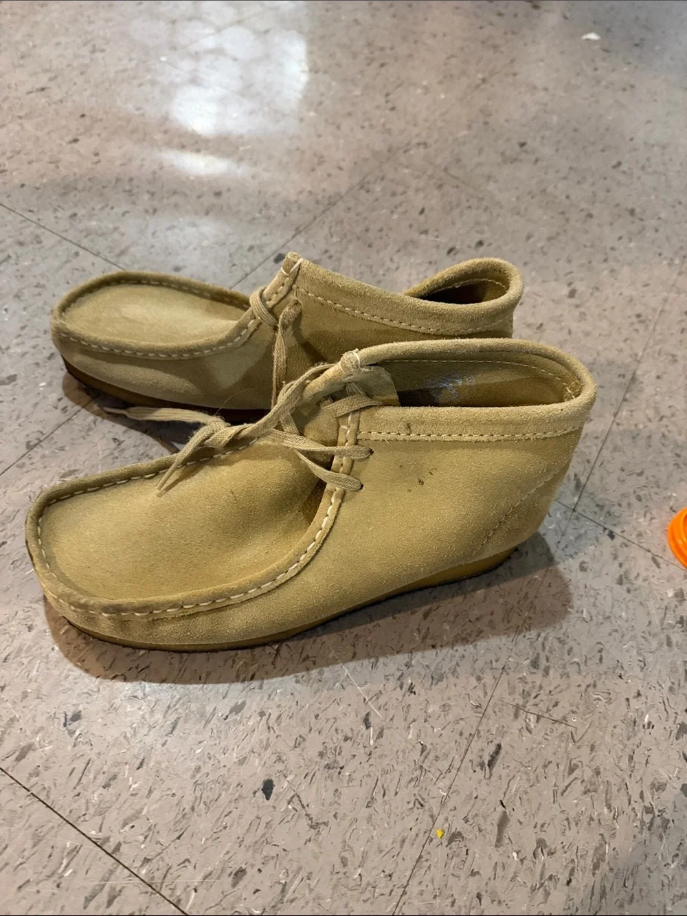 Clarks Men's Suede Chukka Boots in Mustard Yellow